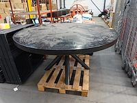Houten ronde tafel - afbeelding 1 van  4