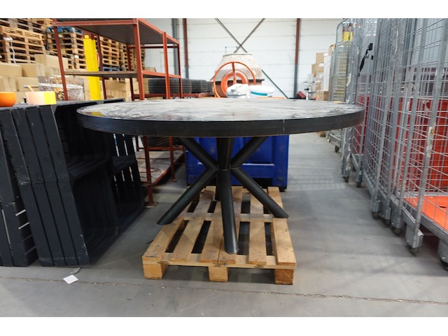 Houten ronde tafel - afbeelding 2 van  4