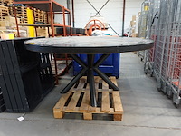 Houten ronde tafel - afbeelding 2 van  4