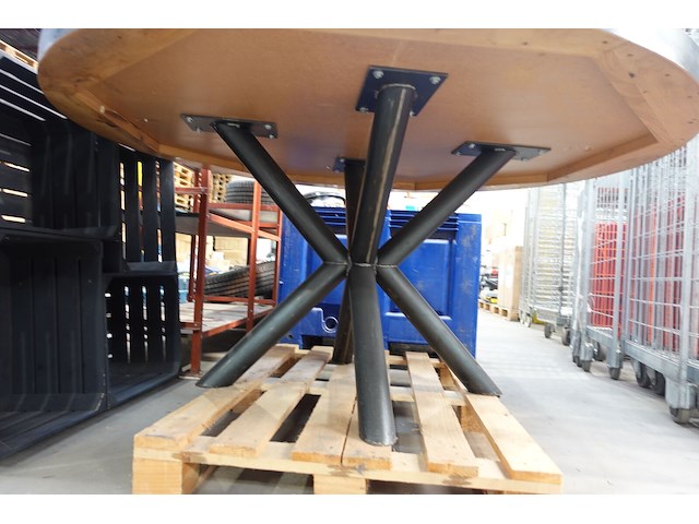 Houten ronde tafel - afbeelding 3 van  4