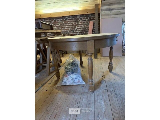 Houten ronde uitschuifbare tafel ø115 x h115 cm - afbeelding 2 van  3