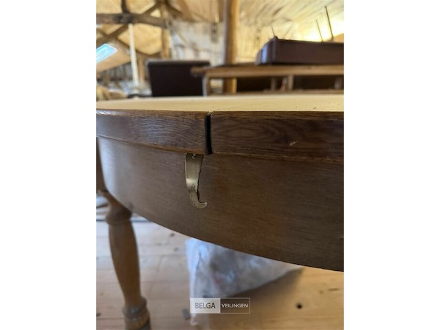 Houten ronde uitschuifbare tafel ø115 x h115 cm - afbeelding 3 van  3