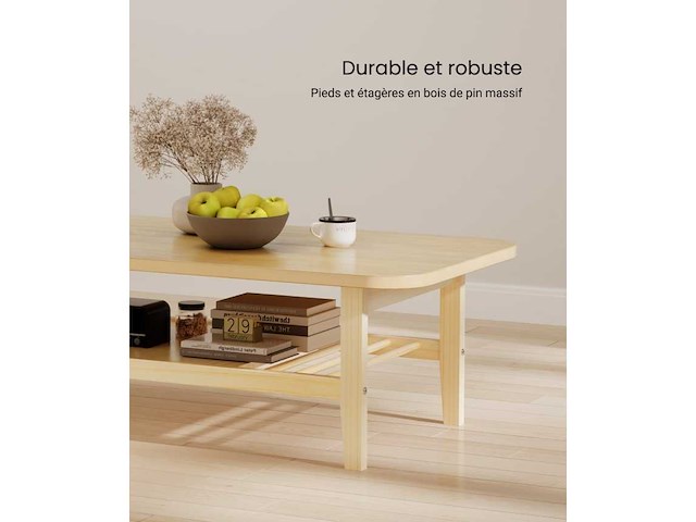 Houten salontafel met een luchtig ontwerp - afbeelding 5 van  8