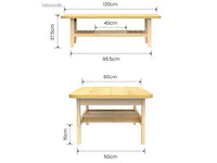 Houten salontafel met een luchtig ontwerp - afbeelding 7 van  8