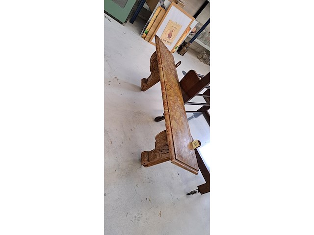 Houten schab in marmerschildering - afbeelding 1 van  2