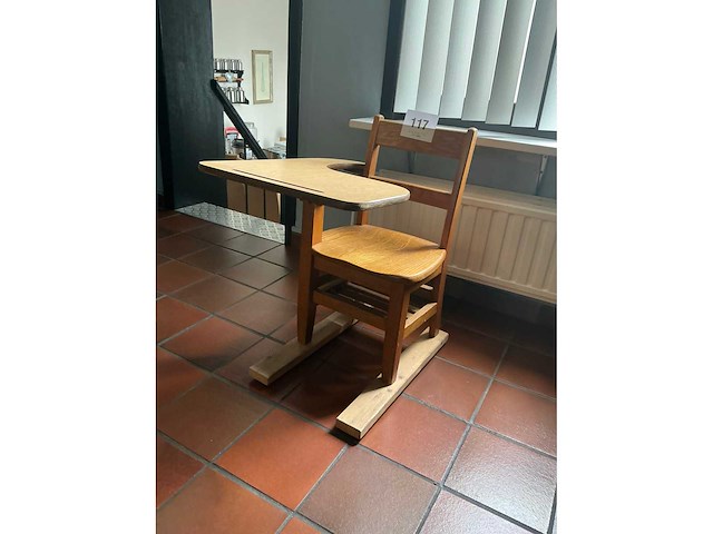 Houten schoolbankje - afbeelding 5 van  6