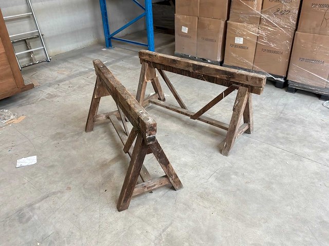 Houten schraag (2x) - afbeelding 1 van  4