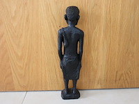 Houten sculptuur afrikaans figuur - afbeelding 2 van  5