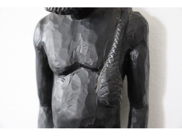 Houten sculptuur afrikaans figuur - afbeelding 4 van  5