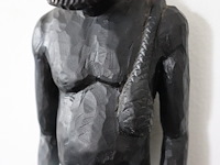 Houten sculptuur afrikaans figuur - afbeelding 4 van  5