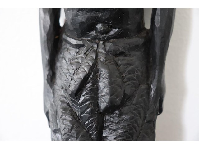 Houten sculptuur afrikaans figuur - afbeelding 5 van  5
