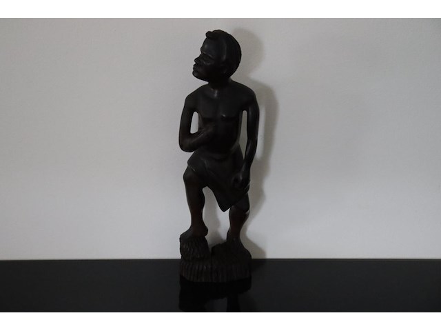 Houten sculptuur afrikaans figuur - afbeelding 1 van  5