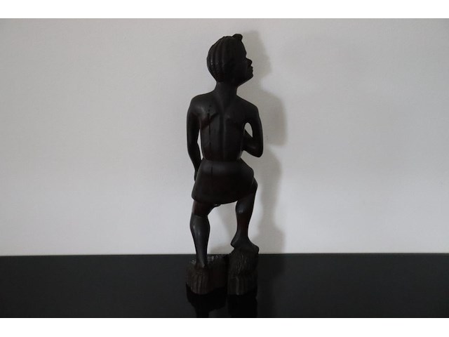 Houten sculptuur afrikaans figuur - afbeelding 2 van  5
