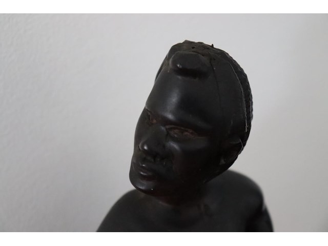 Houten sculptuur afrikaans figuur - afbeelding 3 van  5