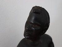 Houten sculptuur afrikaans figuur - afbeelding 3 van  5