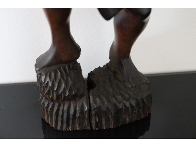 Houten sculptuur afrikaans figuur - afbeelding 5 van  5