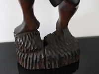 Houten sculptuur afrikaans figuur - afbeelding 5 van  5