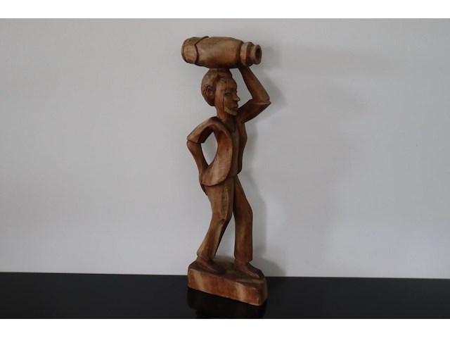 Houten sculptuur figuur - afbeelding 1 van  7