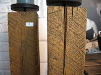 Houten sokkel (x2) - afbeelding 2 van  6