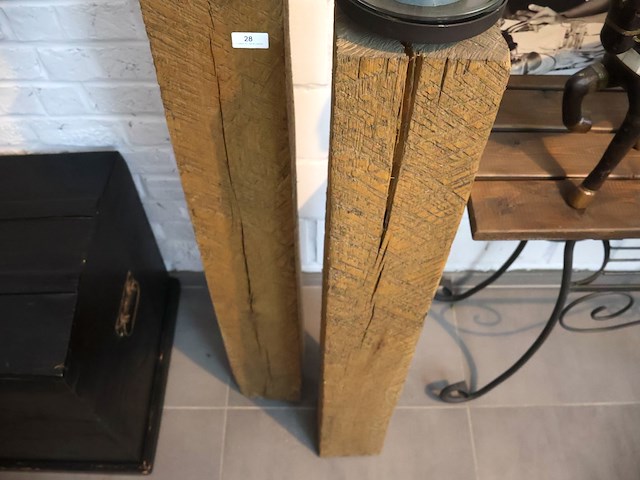 Houten sokkel (x2) - afbeelding 3 van  6