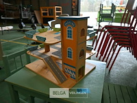 Houten speelgoed parkeergarage - afbeelding 3 van  4