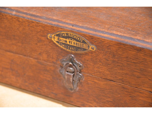 Houten speelkoffer backgammon - afbeelding 2 van  3