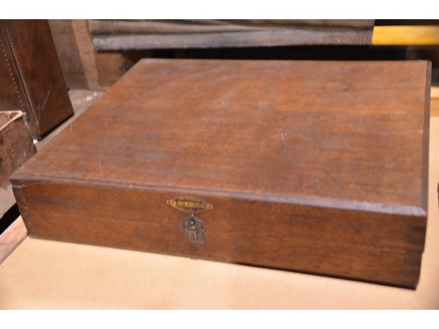 Houten speelkoffer backgammon - afbeelding 3 van  3