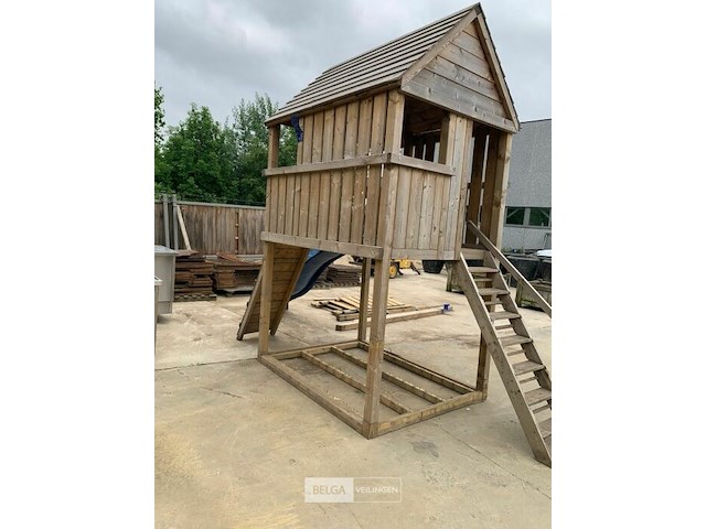 Houten speeltoren - afbeelding 3 van  5