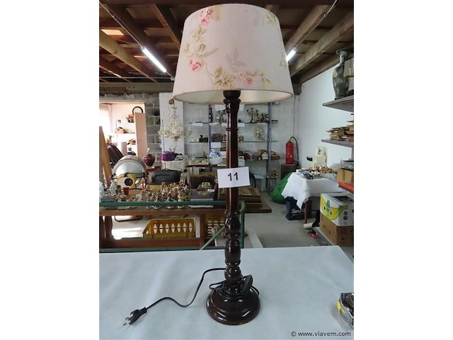 Houten staanlampje - afbeelding 1 van  3