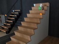 Houten steektrap showroom model - afbeelding 2 van  4