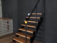 Houten steektrap showroom model - afbeelding 2 van  5