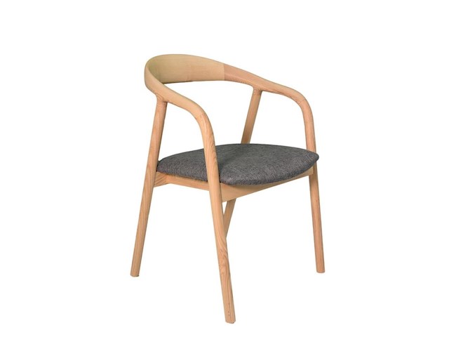 Houten stoel didi grey in massief hout - afbeelding 1 van  5