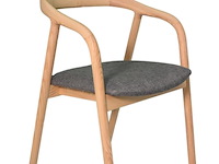 Houten stoel didi grey in massief hout - afbeelding 1 van  5