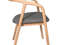 Houten stoel didi grey in massief hout - afbeelding 2 van  5