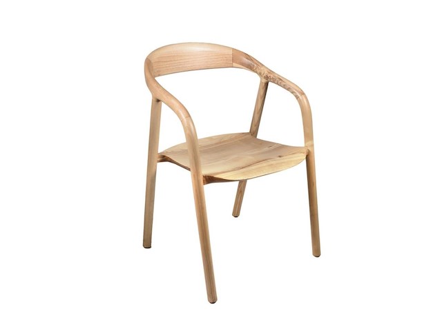 Houten stoel didi naturel in massief hout - afbeelding 1 van  5