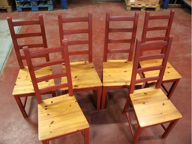 Houten stoel (x6) - afbeelding 2 van  6