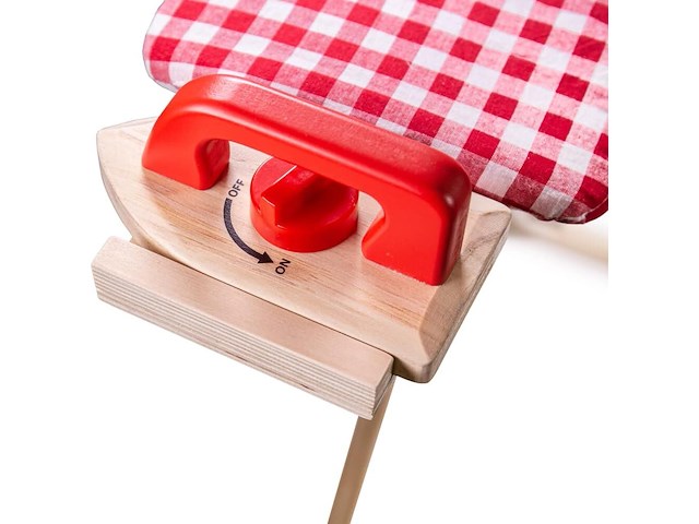 Houten strijkplank en strijkijzer speelgoed - afbeelding 3 van  3