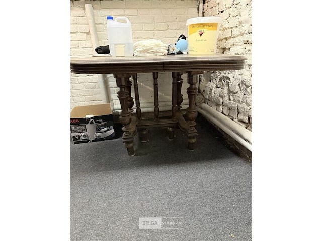 Houten tafel l108xb100xh78 cm - afbeelding 2 van  3