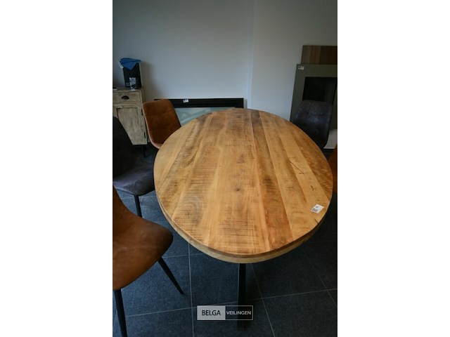 Houten tafel met 6 stoelen - afbeelding 4 van  6