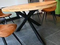 Houten tafel met 6 stoelen - afbeelding 5 van  6
