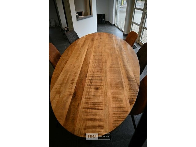 Houten tafel met 6 stoelen - afbeelding 6 van  6