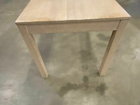 Houten tafel met hout onderstel wit - afbeelding 2 van  2