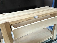 Houten tafel met lade - afbeelding 2 van  2