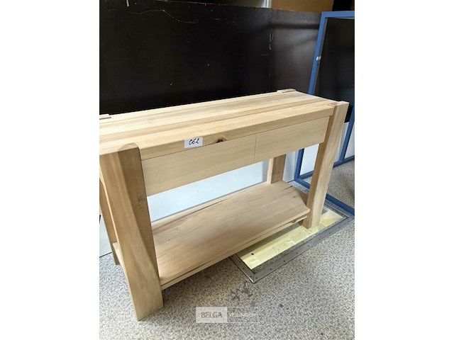 Houten tafel met lade - afbeelding 1 van  2