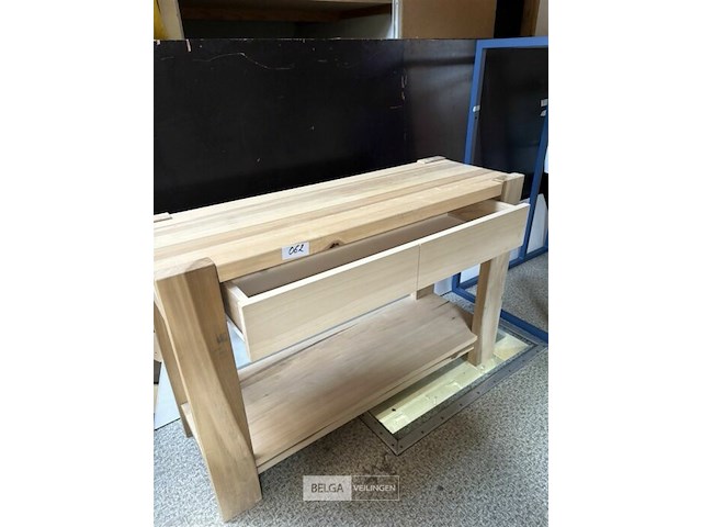 Houten tafel met lade - afbeelding 2 van  2