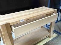 Houten tafel met lade - afbeelding 2 van  2