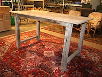 Houten tafel teak - afbeelding 1 van  6