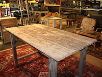 Houten tafel teak - afbeelding 3 van  6