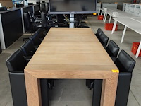 Houten tafel + verrijdbare stoelen - afbeelding 1 van  6