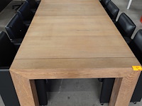 Houten tafel + verrijdbare stoelen - afbeelding 3 van  6